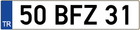 Trailer License Plate